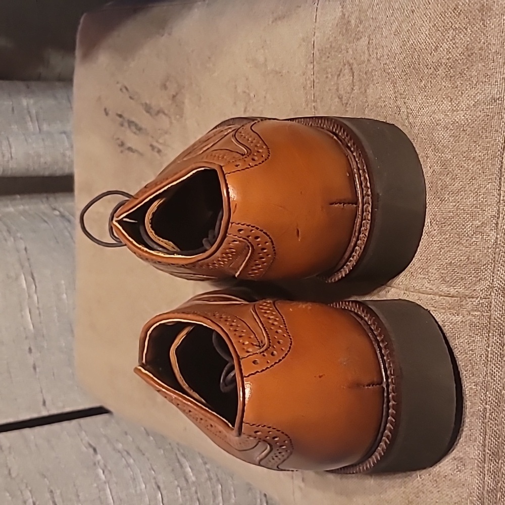 VINTAGE FRENCH SHRINER ST. LOUIS LEATHER DRESS SHOES Size 7m - Picture 4 of 8